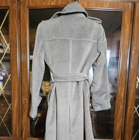 MaxMara Double-breasted Belt Lana and Cashere Coat Long Sleeves Jacket Size M - Picture 2 of 12